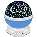 Night Lighting Lamp, Arespark Star Light Projector Night Projection Romantic for Children Kids Bedroom Christmas Gifts with 3 Modes 4 LED Beads 360 Degree Rotation - Blue
