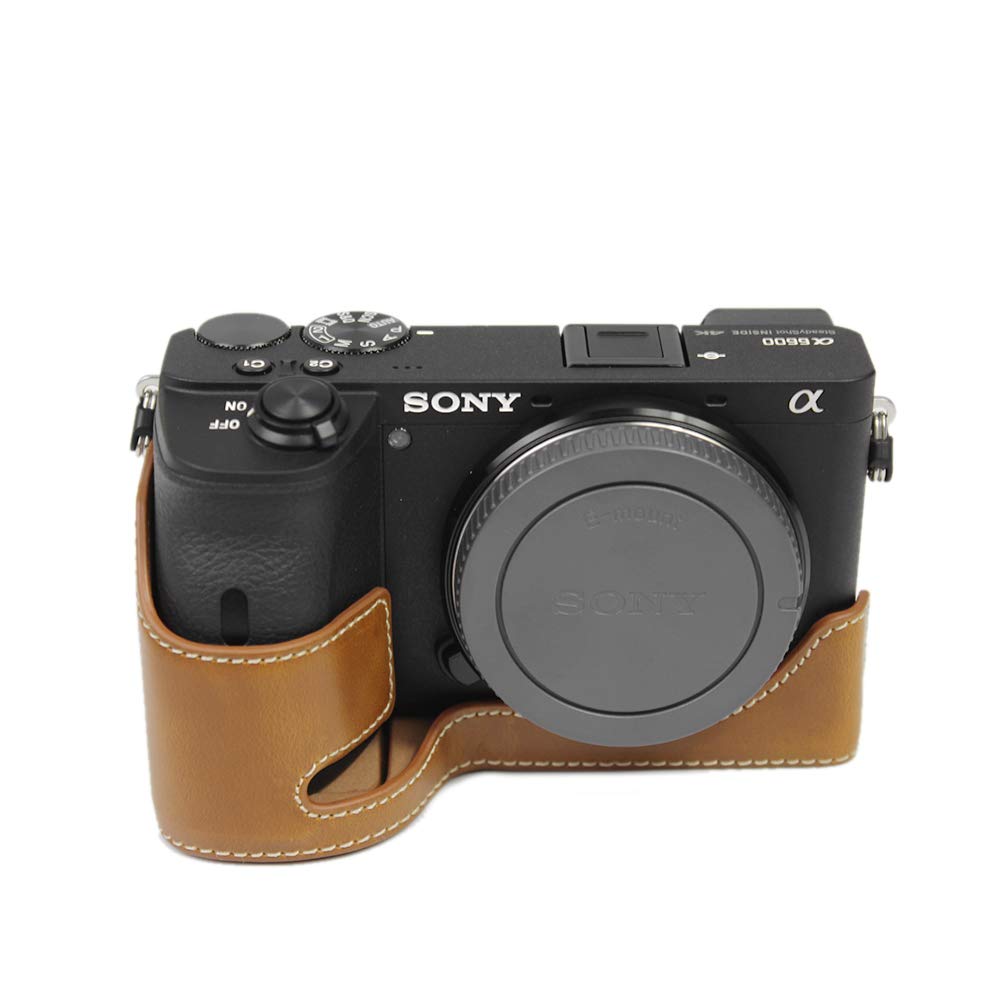 kinokoo Bottom Case for Sony A6600 Hand Grip Case, Sony A6600 Case Protective Case (Brown)