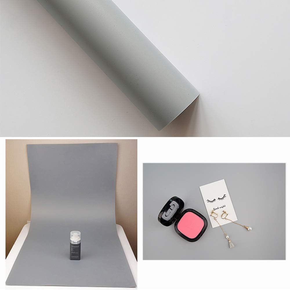 Selens Photography Backdrop PVC Food Background White Grey 50x100CM Vinyl 2PCS Photo Studio Waterproof Kit for Product Props Flat Lay Cosmetic Jewelry Video Shooting - Image 5