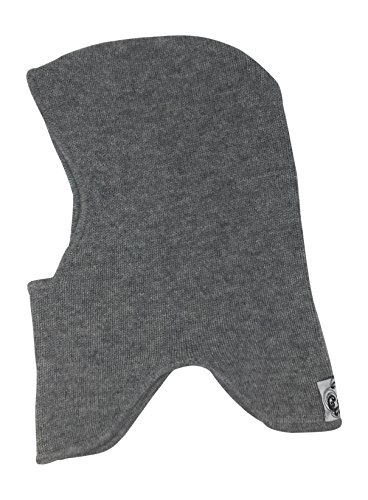 100% Cashmere Baby Hat For Boys & Girls Super Soft Light Weight Premium Knitted Headwear Balaclava Windproof Face And Ear Cover With Gift Bag (Grey) - Thumbnail 5