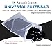 Aquatic Experts 4 Pack Koi Pond Mesh Media Filter Bags - High Flow - 8 inch by 12 inch Pouch with Drawstrings for Activated Carbon - Reusable Water Garden or Aquarium Charcoal Filter Bag (4 Pack)