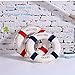 2 PCS Welcome Aboard Cloth Decorative Life Ring,Red & Blue 6