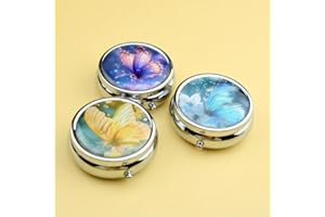 1PC Portable Travel Essential Pill Splitters Pill Case Container for Medicines Organizer Metal Compartmentalized Storage Box 