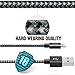 Zteanok iPhone Cable , 2 Pack 10 Feet Nylon Braided Cord Lightning Cable to USB Charging Charger for iPhone 7/7 Plus/6/6 Plus/6S/6S Plus,SE/5S/5,iPad,iPod Nano 7 - 10 Ft(3 Meters) - Black White