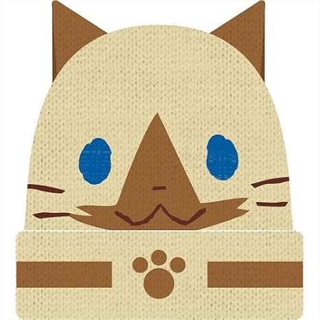 Amazon モンスターハンタークロス キャップアイルー ネコ耳ニット アニメ 萌えグッズ 通販