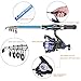 Leo Light Weight Kids Fishing Pole Telescopic Fishing Rod and Reel Combos with Full Kits Lure Case and Carry Bag for Youth Fishing and Beginner