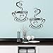 Decaltor Dual Coffee Cup Pattern Sticker Wall Decals Home Art Decor Size 12'' ×7