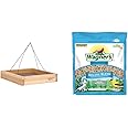 Nature's Way Cedar Platform Bird Feeder + Wagner's Wild Bird Food Blend (10 lbs)