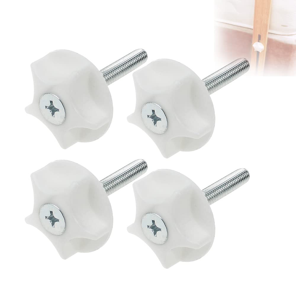 PLCatis 4 Pack Headboard Bolts Fixings M8 Easy Fit Headboard Screws And Washers Strong Hold Bed Head-Board Bolts Fittings for Divan Bed