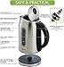 Ovente Cordless Electric Kettle Stainless Steel 1.7L BPA-Free with Temperature Control, Keep Warm Function, Auto Shut-Off and Boil-Dry Protection, Brushed (KS89S)