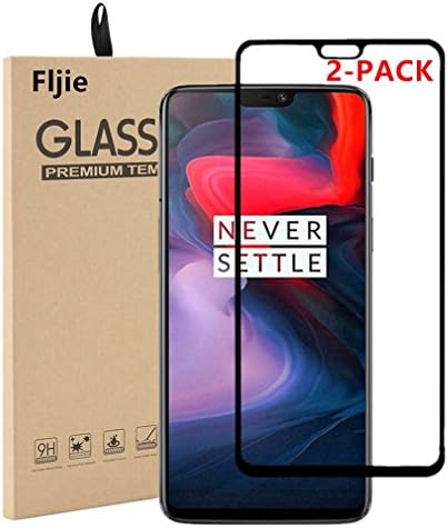 [2-Pack] OnePlus 6 Screen Protector,Fljie [Case Friendly][9 Hardness][HD Anti-Scratch][Lifetime Replacement Warranty] for OnePlus 6(Black)