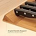 BAYKA Knife Block In-Drawer Knife Holder, Moso Bamboo Kitchen Knife Storage Drawer Organizer, Large Handle Spacing Knife Block Without Knives, Fit for 16 Knives and 1 Sharpener