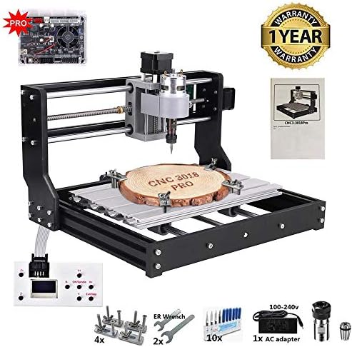 CNC 3018 Pro GRBL Control DIY Mini CNC Machine, 3 Axis PCB Milling Machine, Wood Router Engraver with Offline Controller, with ER11 and 5mm Extension Rod