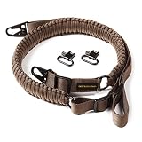 Eagle Rock Gear 550 Paracord 2 Point Gun Sling for Rifles, Shotguns, Crossbows, Airsoft - with Easy Adjustable Strap, HK Clips, Swivels (Tan)