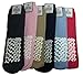 12 Pairs Womens Assorted Color Design Non Skid Slipper Socks