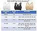 Pretty Seamless 3-Pack Butterfly Lace Back Women's Seamless & Wirefree Comfort Bra with Removable Pads (XXX-Large, Black, White and Nude)