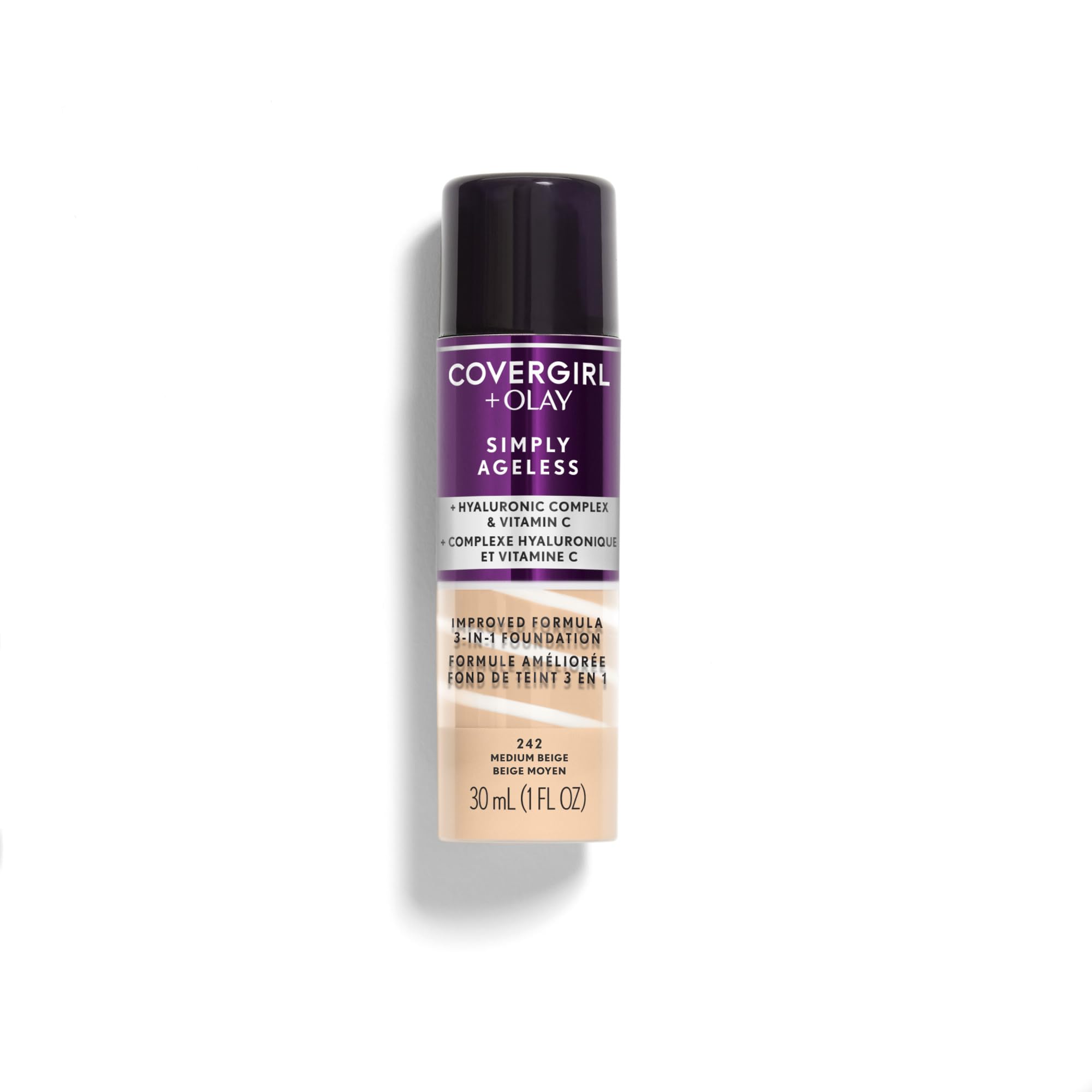 Photo 1 of COVERGIRL+OLAY Simply Ageless 3-in-1 Liquid Foundation, Medium Beige, 1 Fl Oz (Pack of 1)