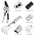 NOUVCOO 10 Pcs Garden Tools Set for Women Men with Plant Ties, Stainless Steel Hand Tool Kit,Durable Storage Tote Bag,Pruner,Shovel,Fork,Rake,Shears,Weeder,Gloves,Water Sprayer,Plant Tiesthumb 4
