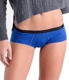 Comfortable Club Women's Modal Cheeky Briefs Hipster Panties Underwear (X-Large, Monaco Blue)