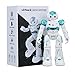 Virhuck R2 Smart Remote-Controlled Robot Toy Gift for Kids with Music Lights, Walking | Singing | Dancing | Gesture Sensor | Obstacle Avoidance | Auto Display, Blue