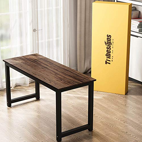 Tribesigns Vintage Computer Desk, 55" Large Office Desk Computer Table Study Writing Desk for Home Office, Retro Style - Thumbnail 7
