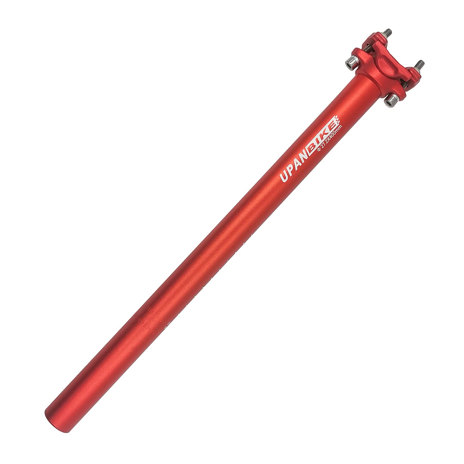 UPANBIKE Bike Seatpost Aluminum Alloy φ25.4 28.6 27.2 30.9 31.6mm*400mm Extender Length Seat Post for Mountain Bike(Red φ27.2mm)