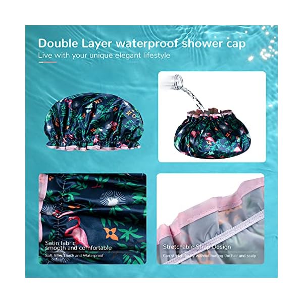 Satin-Bonnet-Shower-Cap-for-Women-Long-HairLarge-Shower-Cap-for-kids-Sleep-Cap-Hair-Bonnet-Reusable-Shower-Hat-Double-Layer-Waterproof-Bath-Hair-Cap-Girls-Head-Cap-Ladies-Spa-Salon Satin Bonnet Shower Cap for Women Long Hair,Large Shower Cap for kids Sleep Cap Hair Bonnet Reusable Shower Hat Double…