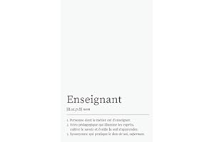 Cadeau en Français pour Enseignant - Un cahier de notes unique et personnalisé pour dire merci!: Parfait pour Noël, la fin d'