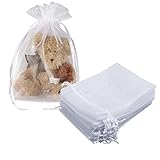 Gmnosuw 100 Count Organza Drawstring Gift Bags for