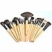 CoKate Makeup Brush Set, 32PC Eyebrow Shadow Makeup Brush Set with Pouch Bag Wooden