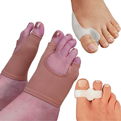 MEDIZED ALL IN ONE Bunion Relief Kit Toe Separators Hallux Valgus Protector Bunion Corrector bunion Pads Toe Spacer Bunion Splint Straightener Bunion Bootie