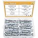Sutemribor 48Pcs 6 Sizes Heavy Duty Zinc Plated Steel Molly Bolt Hollow Drive Wall Anchor Screws Assortment Kit for Drywall, Plaster and Tile