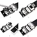 Vbiger Men's Leather Belt Sliding Buckle 35mm Ratchet Belt Black (42