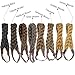 DIGUAN 5 Strands Synthetic Hair Braided Headband Classic Chunky Wide Plaited Braids Elastic Stretch Hairpiece Women Girl Beauty accessory, 56g (#Copper Brown)