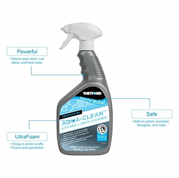 PREMIUM RV AQUA-CLEAN KITCHEN AND BATH CLEANER – ULTRAFOAM – 32 OZ – THETFORD 36971