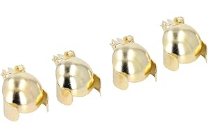 LUQEEG 4pcs Automatic Candle Extinguisher, Wick Flame Snuffer, Candle Snuffers Accessory for Putting Out Candle Flame Safely for Candles Up to 0.8 inches (Gold)