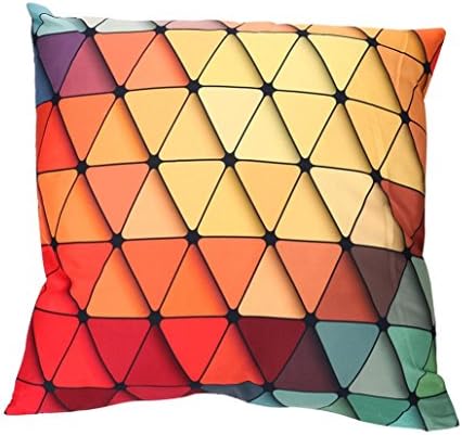 Leyorie Multicolor 3D Print Pillow Cases Polyester Sofa Car Cushion Cover Home Decor