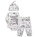 Baby Boy Girl Suit for Baby Shower Deer Print Long Sleeve Romper+Long Pants+Hat (12-18months, White)