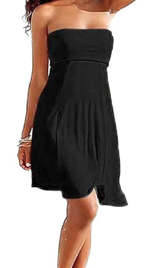 Sodacoda Figurbetonendes trägerloses Strandkleid oder Rock 4 Stile in Einem