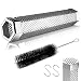 LANNEY Pellet Smoker Tube, 12'' Stainless Steel BBQ Wood Pellet Tube Smoker for Cold/Hot Smoking, Portable Barbecue Smoke Generator Works with Electric Gas Charcoal Grill or Smokers, Hexagonal