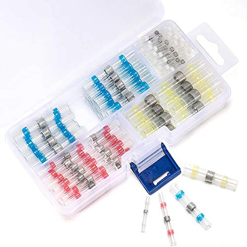 Solder joint set – eventronic 100-piece shrink solder joint set 4 assorted sizes butt connectors crimp connectors cable connectors