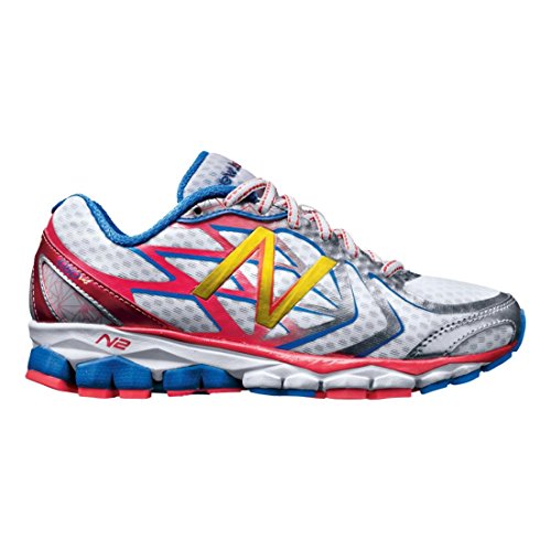 New Balance Women's W1080 Running Shoe,White/Pink,10.5 B US