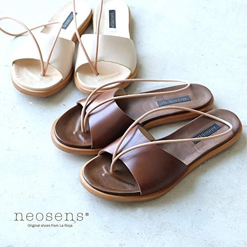 Amazon Neosens ネオセンス サンダル レディース フラット 本革 947 Euro38 23 5 24 0cm Cream ファッションサンダル