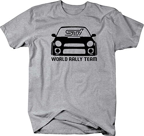 Subaru STI WRX World Rally Team Racing Bug Eye Tuning Mens T Shirt - Large
