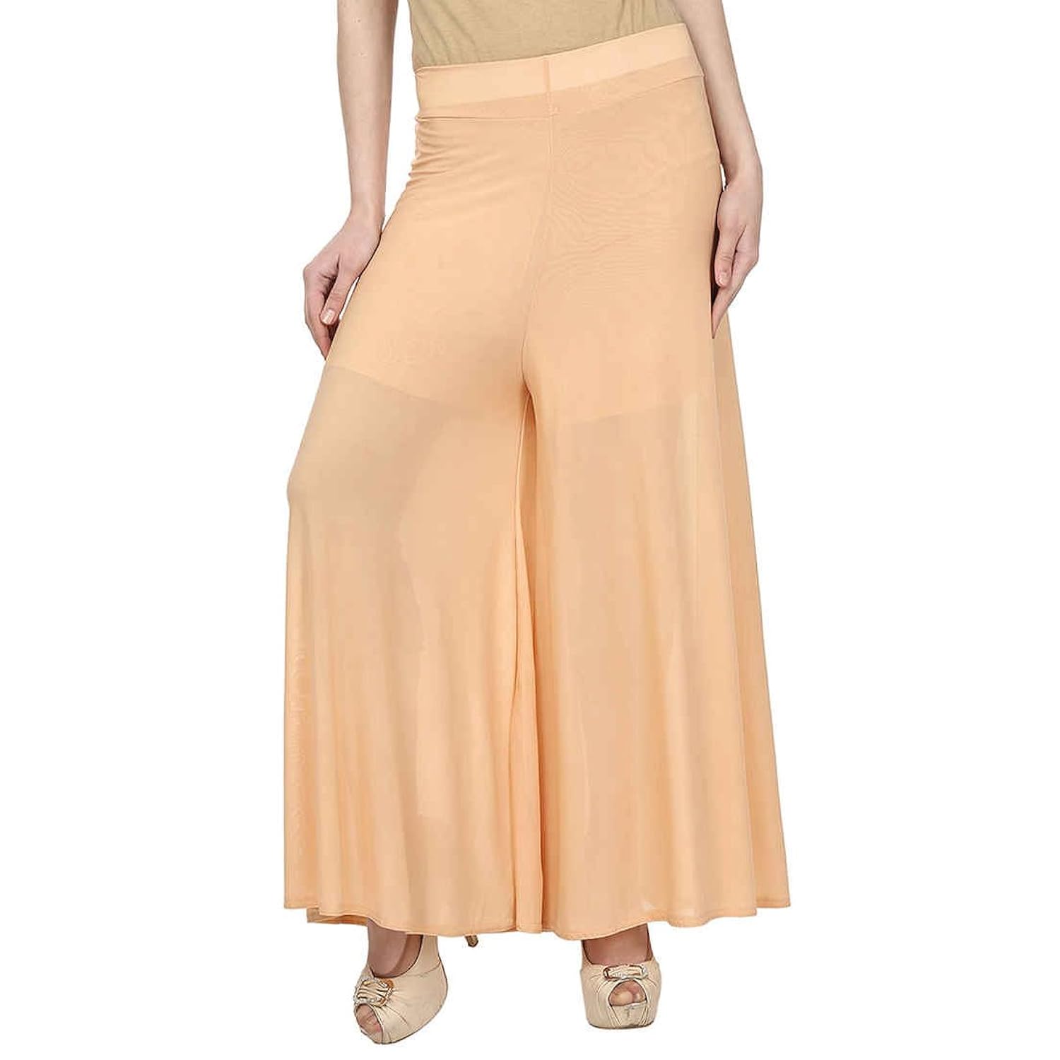stretchable designer plain casual wear palazzo pant for women's