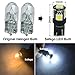 Safego T10 LED White W5W 5-SMD 5050 Super Bright 194 168 2825 Wedge LED Car Lights Source Replacement Bulbs Interior Lamps Pack of 10