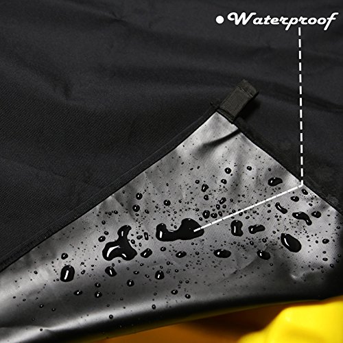 Omonic Regular Thick Waterproof Cockpit Drape Seal kayak Cover fit almost kayak - Strentch Adjustable bungee cords wrap perfect for storage