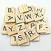 Amaonm 200 Pcs DIY Wood Letters, Letters Tiles, Scrabble Letters, Wooden Letters, Replacement Tiles, Square letter, Tile Games Great for Crafts, Spelling, Pendants, Scrapbooking, Jewelry Making