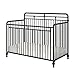 Little Seeds Monarch Hill Hawken 3 in 1 Convertible Metal Crib, Black