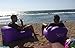 Inflatable Air Couch with Special Back Support. Strong Waterproof Parachute Material. Lightweight Lounge Chair for Camping, Pool, Festival & Beach. Back Bag & Warranty Included
